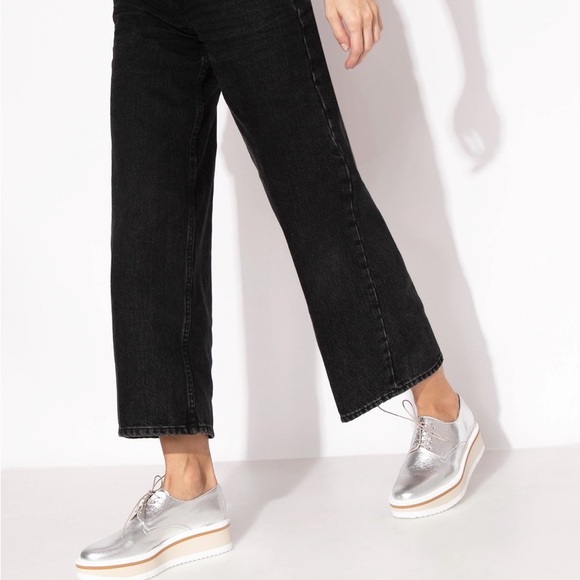 Robert Clergerie Shoes - Robert Clergerie Paris Brook Derby Metallic Silver Platform Loafers 8.5 $542